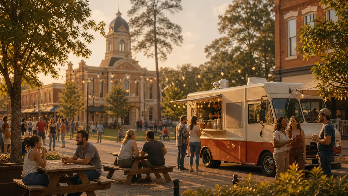 Original Street Eats artwork inspired by Conroe, Texas