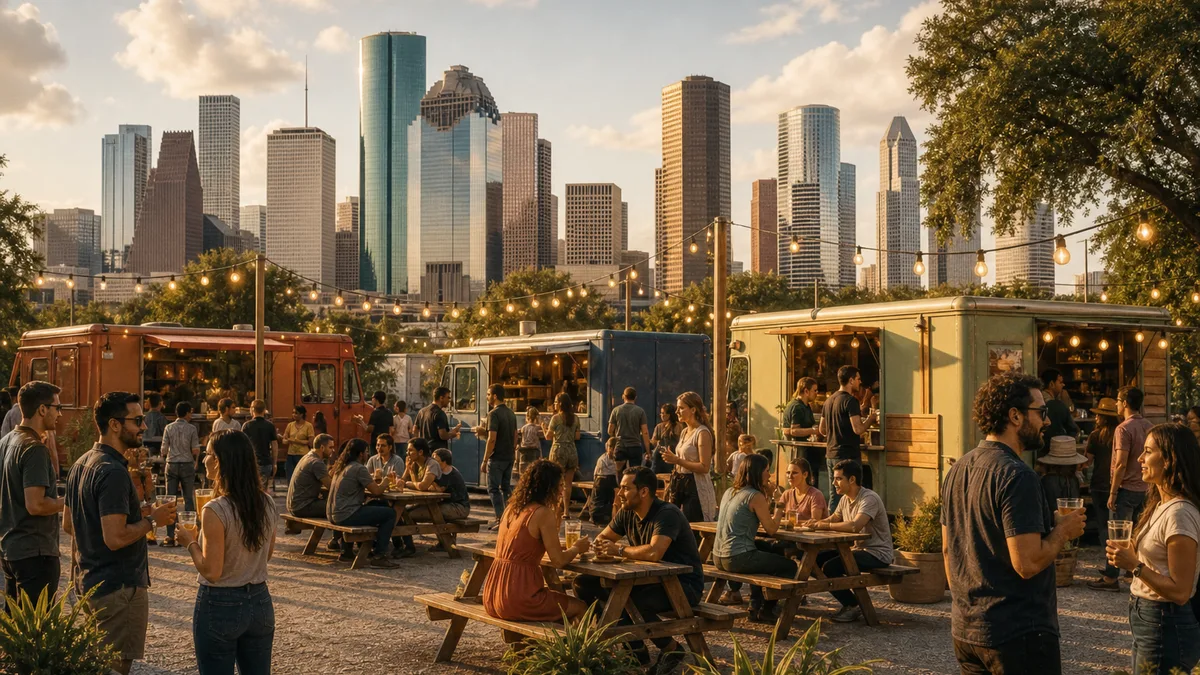 Original Street Eats artwork inspired by Houston, Texas