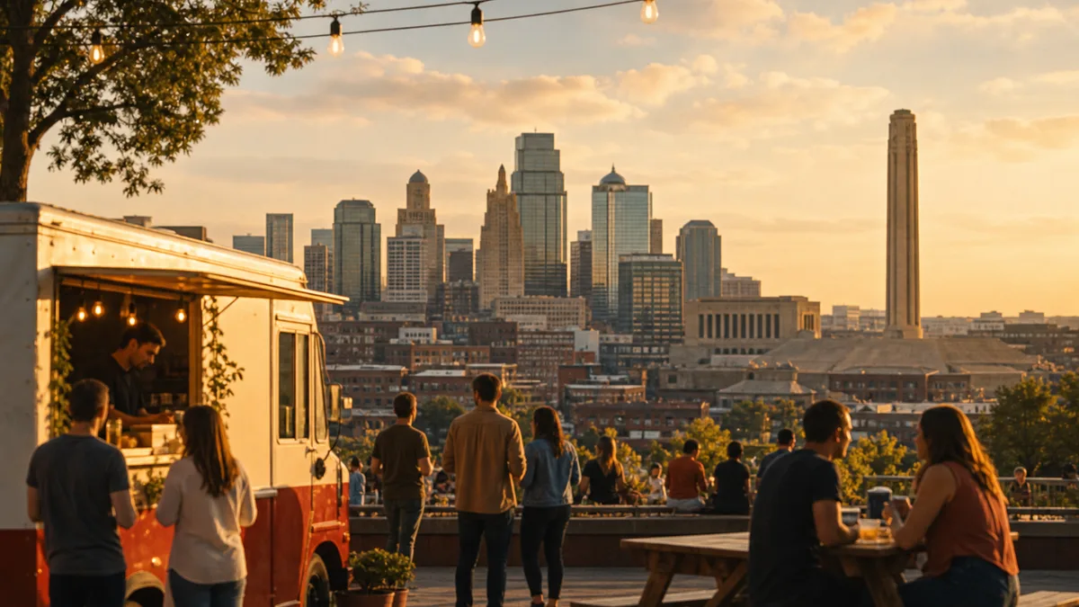 Original Street Eats artwork inspired by Kansas City, Missouri